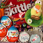 Cute Chocolate Gift Basket With Bunny For Easter