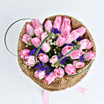 Thirty Pink Tulips Bouquet