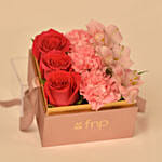 Fnp Pink Box Arrangement for Mom