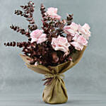 Fragrant Ohara Pink Rose Bouquet for Mothers Day