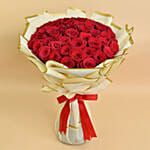 50 Valentine Roses Bouquet For 520 V-Day