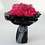 52 Dark Pink Roses for 520 V day