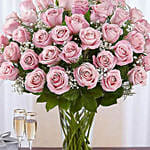 520 Vday Bunch of 52 Gorgeous Pink Roses