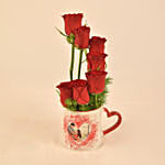 520 Day Roses in Personalised Mug for love