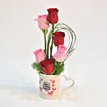 520 Day Roses in Printed Mug for love