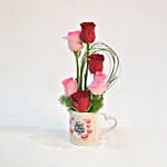 520 Day Roses in Printed Mug for love