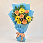 Lovable Gerbera Bouquet With Chocolate Cake