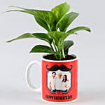 Money Plant In Personalised Mug For Dad