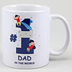 No 1 Dad White Ceramic Mug Hand Delivery