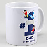 No 1 Dad White Ceramic Mug Hand Delivery