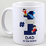 No 1 Dad White Ceramic Mug Hand Delivery