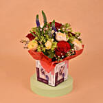 Provocative Roses is Personalised Square Glass Vase