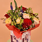 Provocative Roses is Personalised Square Glass Vase