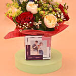 Provocative Roses is Personalised Square Glass Vase