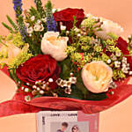 Provocative Roses is Personalised Square Glass Vase