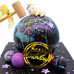Birthday Planet Chocolate Pinata Cake