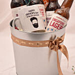 Beer Bucket with Printed Mug For Dad