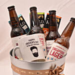 Beer Bucket with Printed Mug For Dad