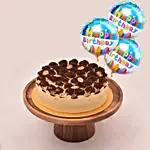 Irresistible Tiramisu Cake With Birthday Balloons