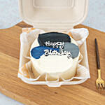 Abstract Navy Blue Bento Black Chocolate Cake