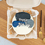 Abstract Navy Blue Bento Rose Lychee Cake