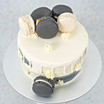 Grey and White Macarons Ondeh Ondeh Cake 8 inch