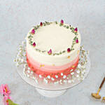 Ombre Pink Baby Breath Rose Lychee Cake 6 inch