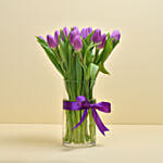 10 Purple Tulip Arrangement