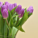 10 Purple Tulip Arrangement