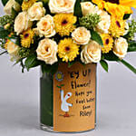 Get Well Soon Message Flowers Arrangement