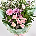 Pastel Pink and Green Bouquet