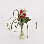 Red Roses & Limonium Arrangement