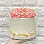 Pink And White Sprinkle Cake 6 Inches