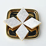 Sneh Designer Stone Rakhi with Kaju Katli