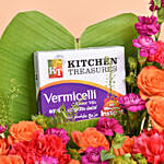 Happy Onam Flowers And Vermicelli
