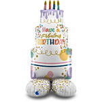 Birthday Cake Foil Balloon 48 inch