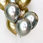Gold and Silver Chrome Balloons