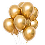 Gold Chrome Balloons 10 Pcs