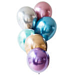 Multicolor 6 Chrome Balloons