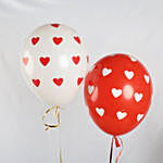 Heart Printed Latex Balloons 10 Pcs