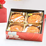 Mid Autumn Wishes Red Tray with Moon Cakes Box