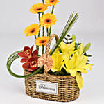 Birthday Wishes Flowers Basket