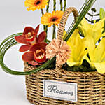 Birthday Wishes Flowers Basket