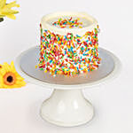 Birthday Flowers Basket with Cake