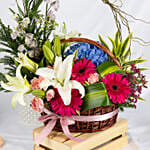 Cheerful Flowers Basket