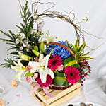 Cheerful Flowers Basket