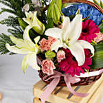 Cheerful Flowers Basket