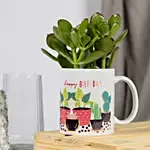 Crassula Plant Birthday Mug