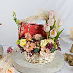 Royce Berry Cubes Chocolate and Flowers Basket