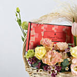 Royce Berry Cubes Chocolate and Flowers Basket